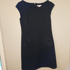 Black cap sleeve dress